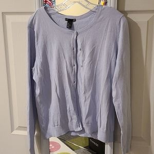 Gray cardigan sweater